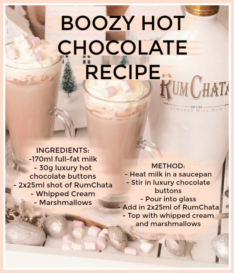 the best boozy hot chocolate recipe | rumchata hot chocolate recipe | alcoholic hot chocolate recipe | the best christmas hot chocolate recipe | belgian chocolate hot chocolate recipe